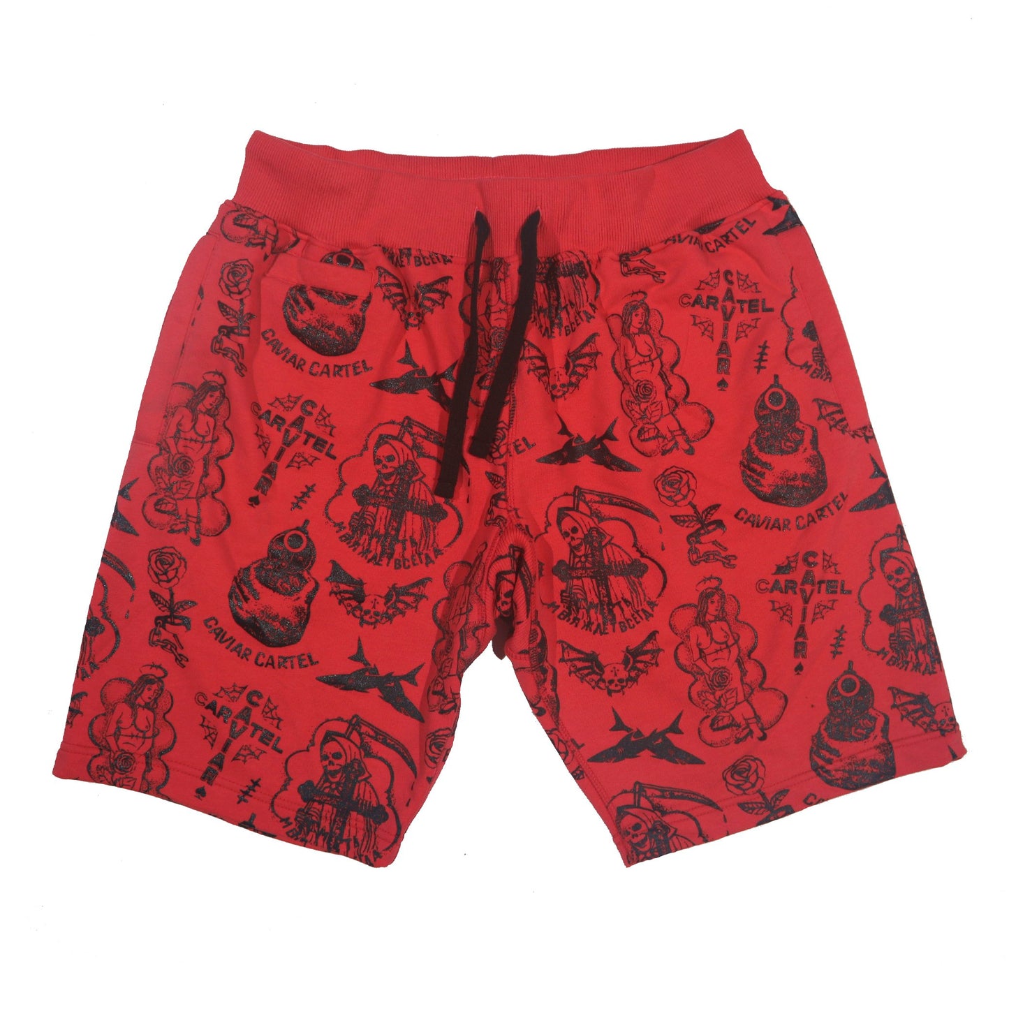 CAVIAR CARTEL TATTOO COTTON SHORTS